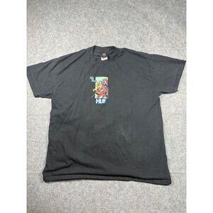 HUF Marvel Deadpool Wolverine Graphic T Shirt Black XL Mens